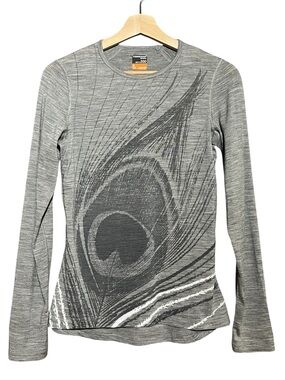 Icebreaker BodyFit 200 Peacock Feather Merino Base Layer Long Sleeve Thermal Top